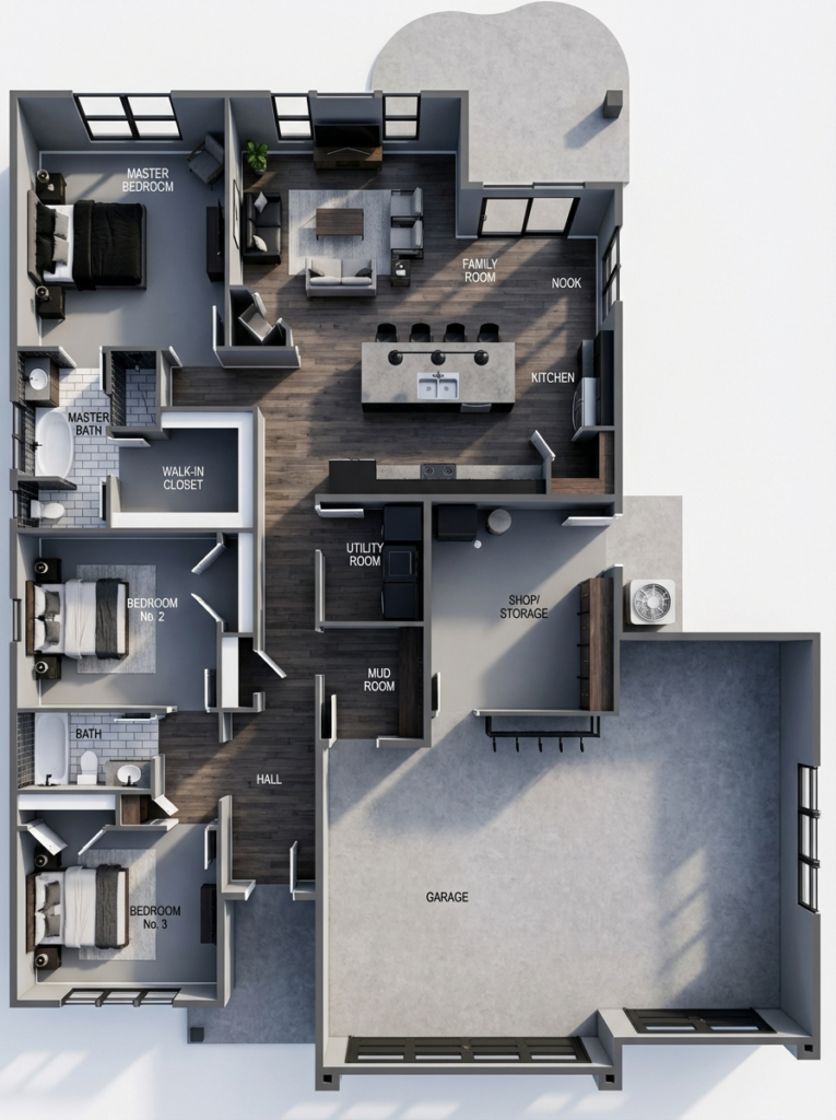 Main Level floor plan of 1907001